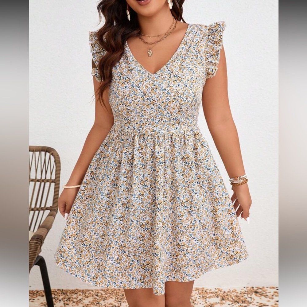 Floral V-Neck Dress